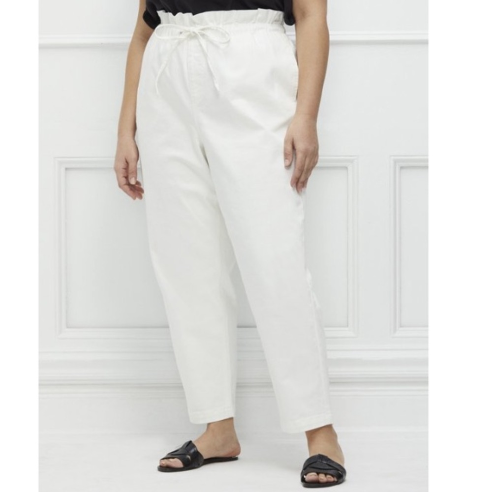 ELOQUII Elements Women's Plus Size Ruffle Waist Jeans